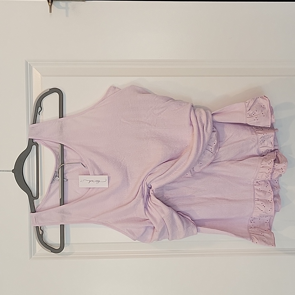 You Say Women's Lilac Purple 2 Pc. Loungewear PJ Set Shorts/Top Large NWT